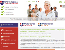 Tablet Screenshot of masterclasslanguages.com